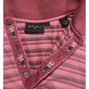 Bobby Jones Collection Embroidered Golfers Big Horn GC Cranberry/Navy/Blue Polo